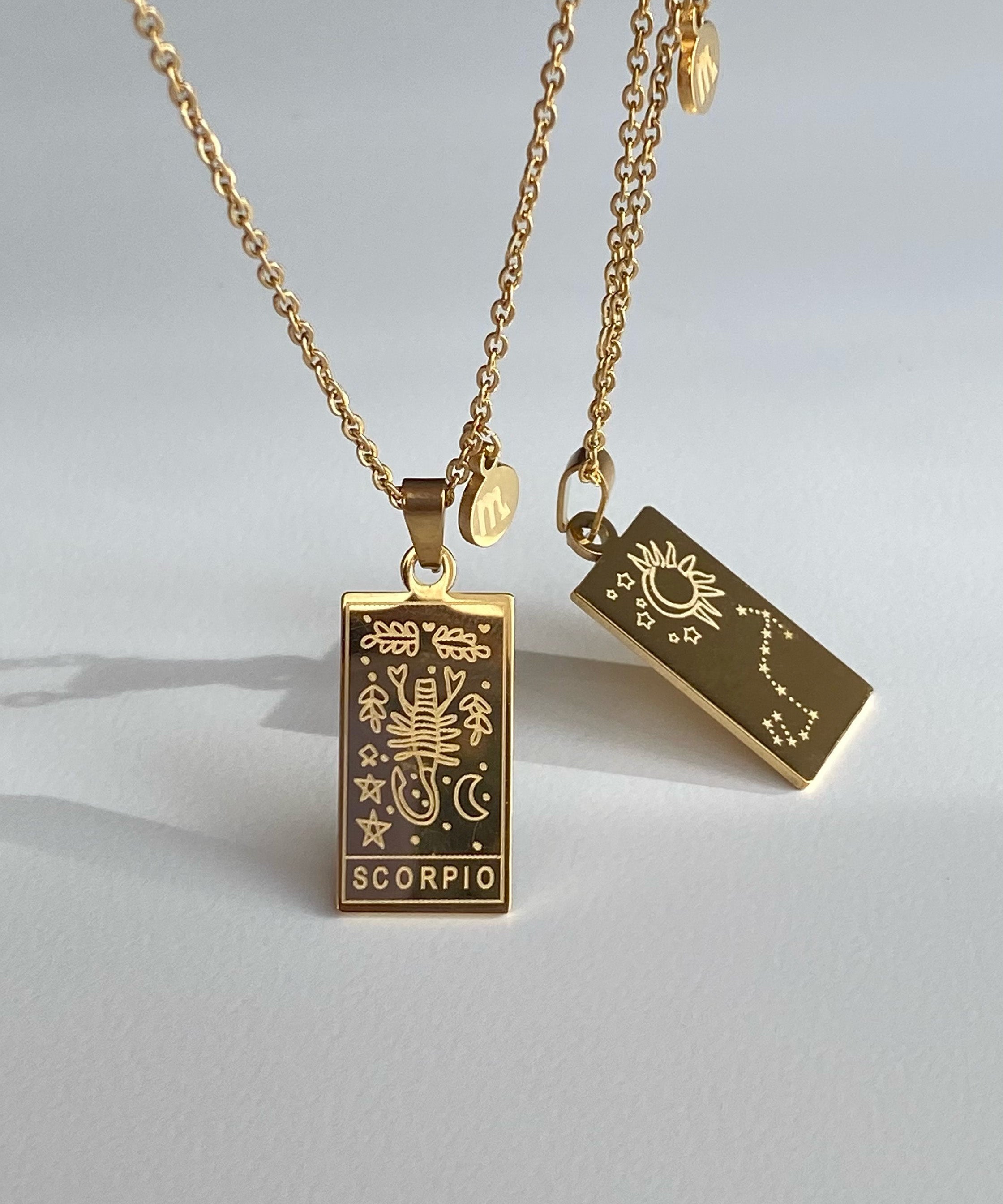 Zodiac Double Medal Necklace