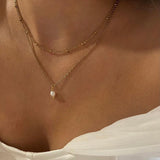 Double Pearl Necklace
