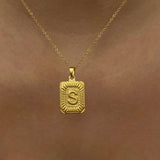 Initial Medal Necklace
