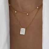 Gouttes de perles Colar
