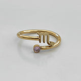 Anillo de signos del zodíaco de cristal