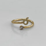Anillo de signos del zodíaco de cristal