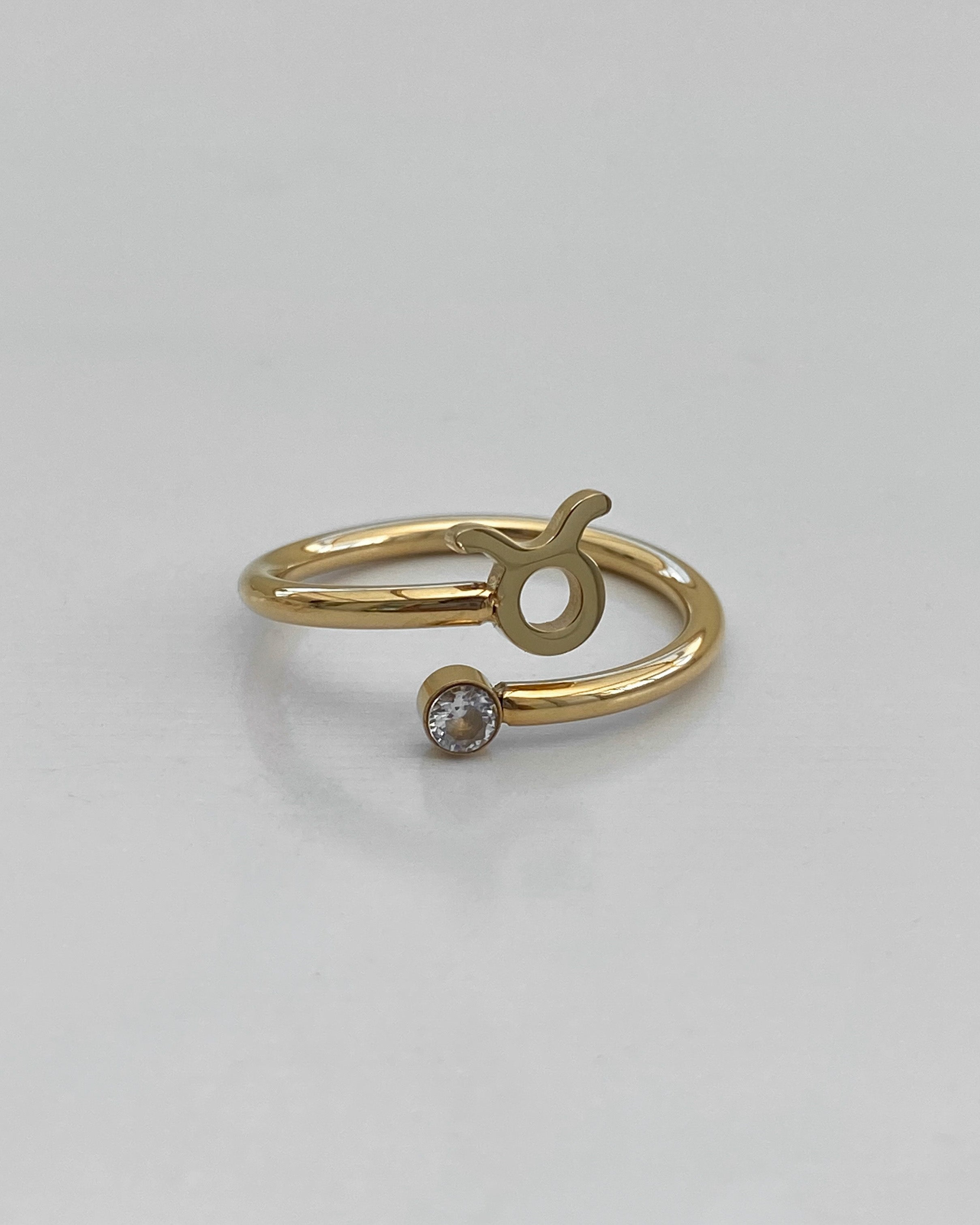 Anillo de cristal con el signo del zodiaco