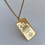 Collana con medaglia dello zodiaco