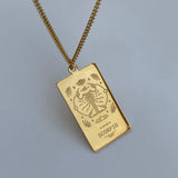 Collana con medaglia dello zodiaco