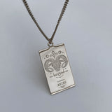 Collana con medaglia dello zodiaco