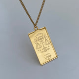 Collana con medaglia dello zodiaco